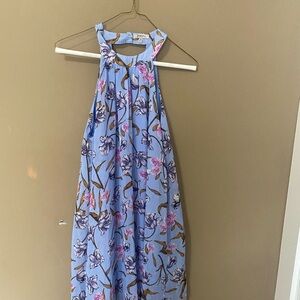 JODIFL Light Blue Floral Halter Dress